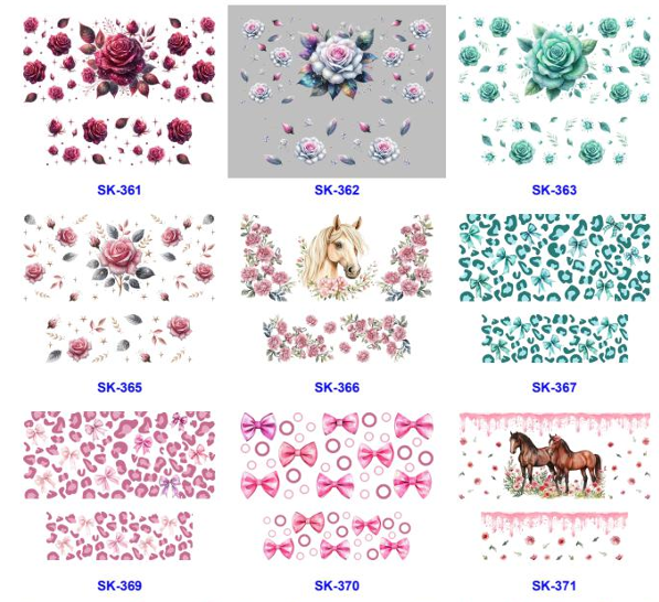 Wholesale 8pcs Horse Mini Cup Keychain Stickers